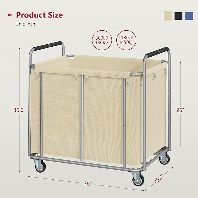 Tajsoon 450L Extra Large Laundry Basket - Image 6
