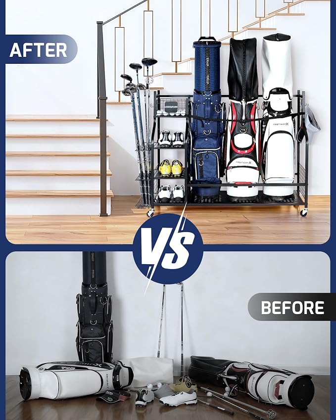Golf Storage Rack, Garage Golf Organizer - Image 6