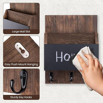Key and Mail Holder for Wall Mount, Entryway Mail Holder - Image 3