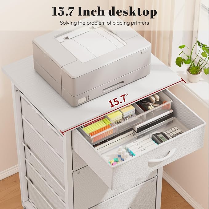4 Drawers Mobile File Cabinet Vertical Filing Cabinet - Image 4