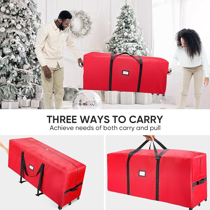 BALEINE 9 ft Rolling Christmas Tree Storage Bag, 3 Swivel Wheels - Image 8