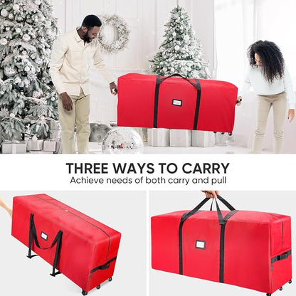 BALEINE 9 ft Rolling Christmas Tree Storage Bag, 3 Swivel Wheels - Image 8