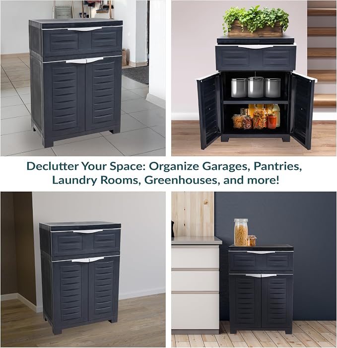 Sunnydaze 34.5" Garage Storage Cabinet - Image 5