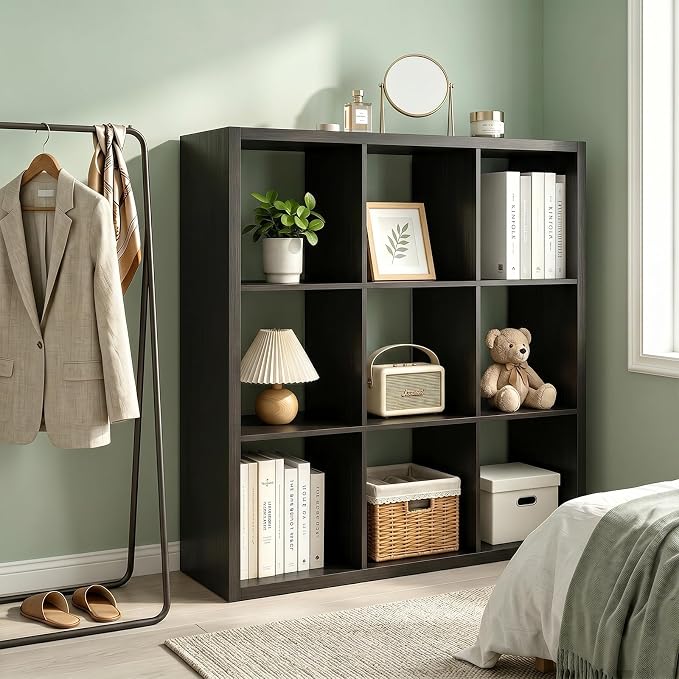 CTESNE【Wooden Thick Frame 9 Cube Storage Organizer Shelf - Image 8