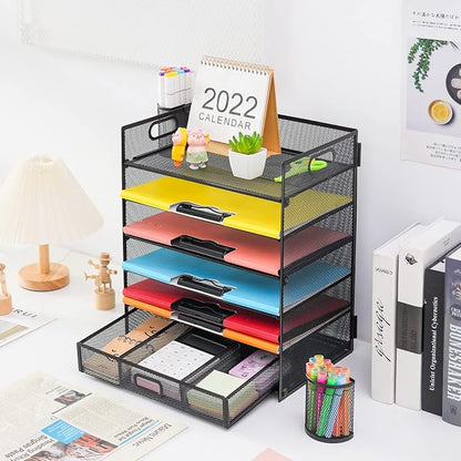 Lavatino 6-Tier Paper Organizer Letter Tray - Image 2