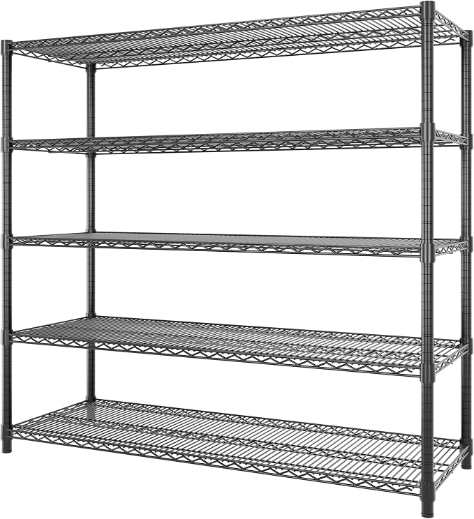 Garvee 5-Tier Wire Shelving 3200LBS Heavy Duty Storage Shelves Garage Rack | by Garvee