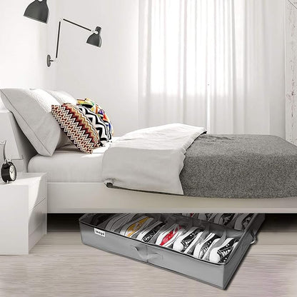INAYA Under Bed Shoe Storage Organizer Set of 2, Fits 32 Pairs, Underbed Shoe - Image 7