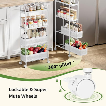 KINGRACK 4-Tier Slim Storage Cart - Image 4