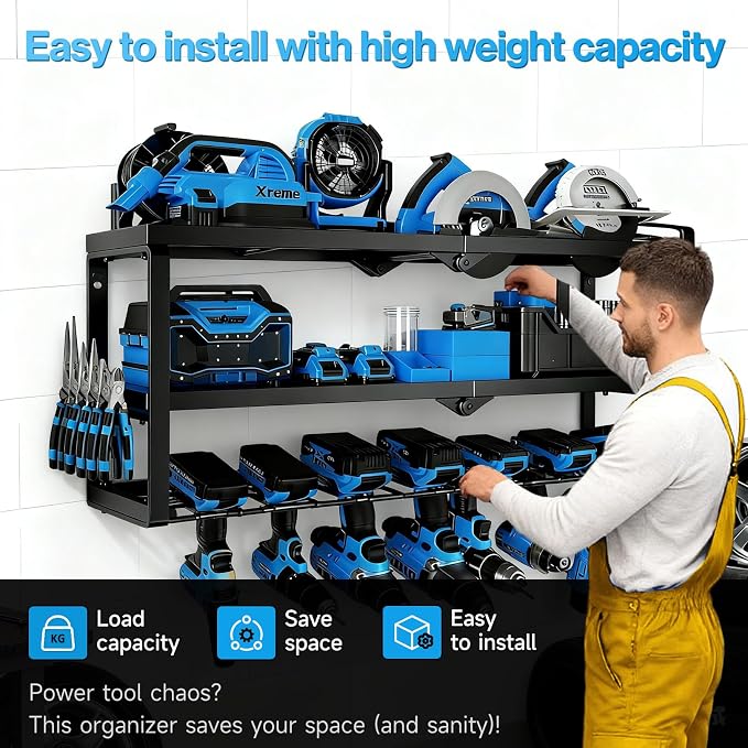 Heavy Duty Power Tool Organizer Wall Mount - Image 6