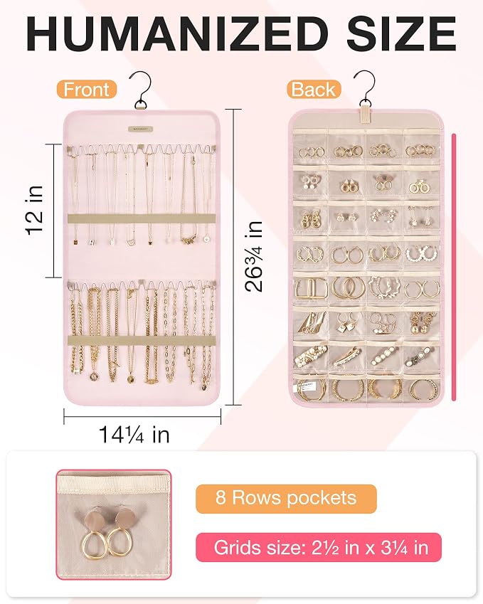 BAGSMART Hanging Jewelry Organizer Storage Roll - Image 5