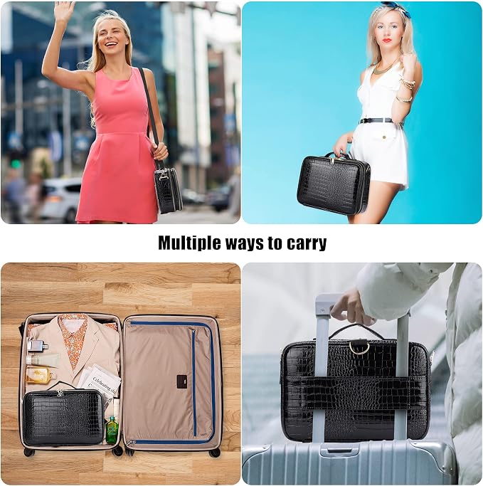 JOURMON Travel Makeup Train Case, Large Capacity Cosmetic Bags - Image 2