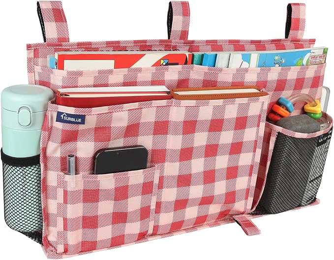 Surblue Bedside Caddy Hanging Bed Organizer Storage Bag Pocket by SURBLUE