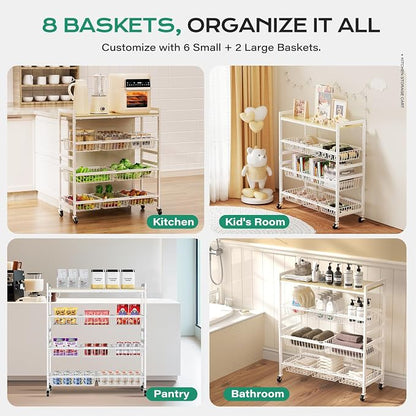 Cinati 4-Tier Utility Kitchen Cart - Image 6