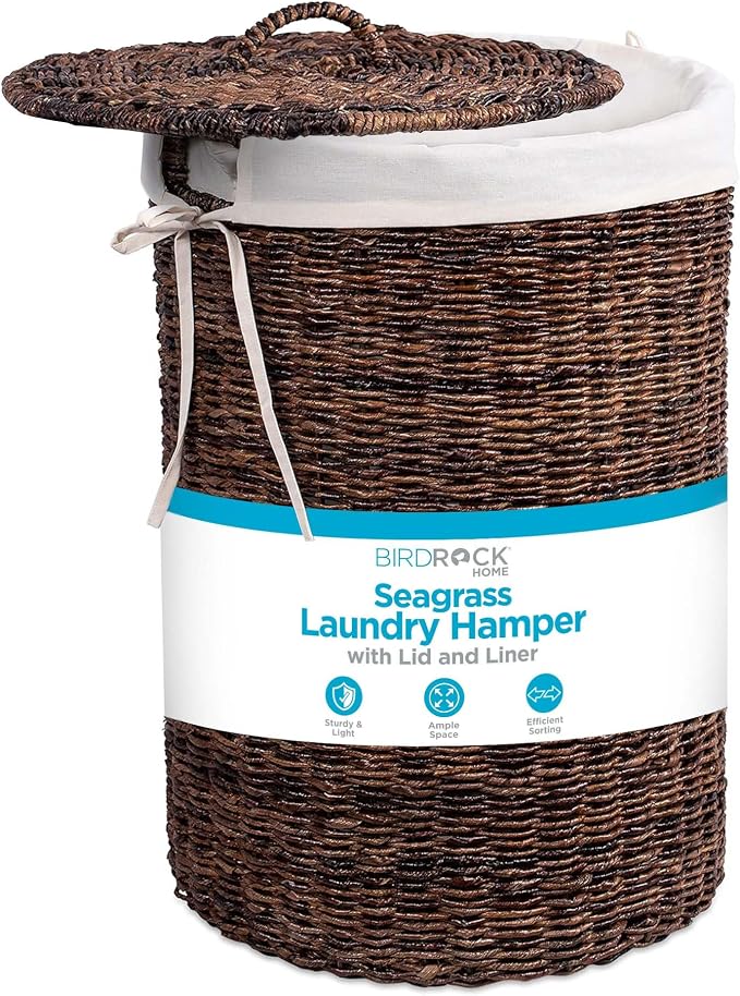 BIRDROCK HOME Seagrass Laundry Hamper by BIRDROCKHOME