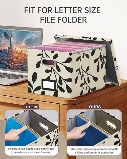 File Organizer with Lid, File Box, File Cabinet - Image 3