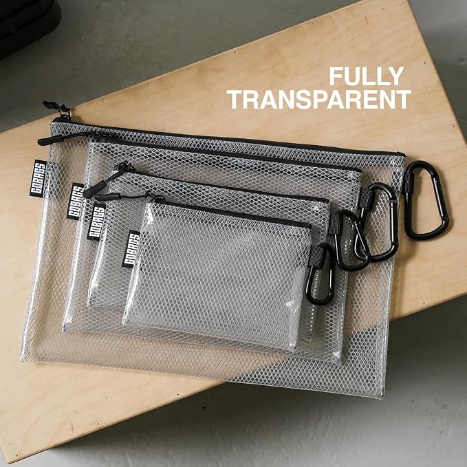 GOBAGS Air Production Medium Clear Zipper Pouch – Cable Organizer & Travel Gear - Image 7