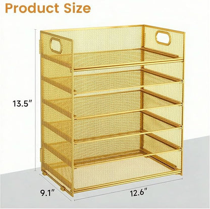 6 Trays Paper Organizer with Handle - Image 6