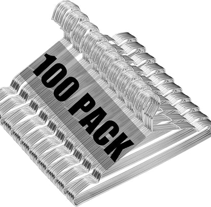 Hangers 100 Pack Wire Hangers Heavy Duty Clothes Hanger Ultra Thin Space Saving by WYCQKL