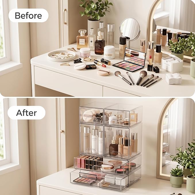 Clear Stackable Storage Drawers: Baby Bottle Storage Organizer, Acrylic Bottles - Image 6