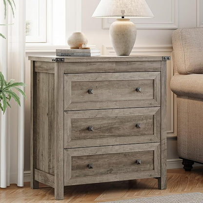 Dresser for Bedroom with 3 Drawers, Small Chests of Drawers, 27.55" Wide - Image 4