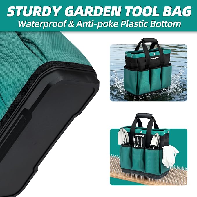 GrenPRO Garden Tool Bag Molded Bottom, Heavy Duty Tool Tote Toolbox - Image 6