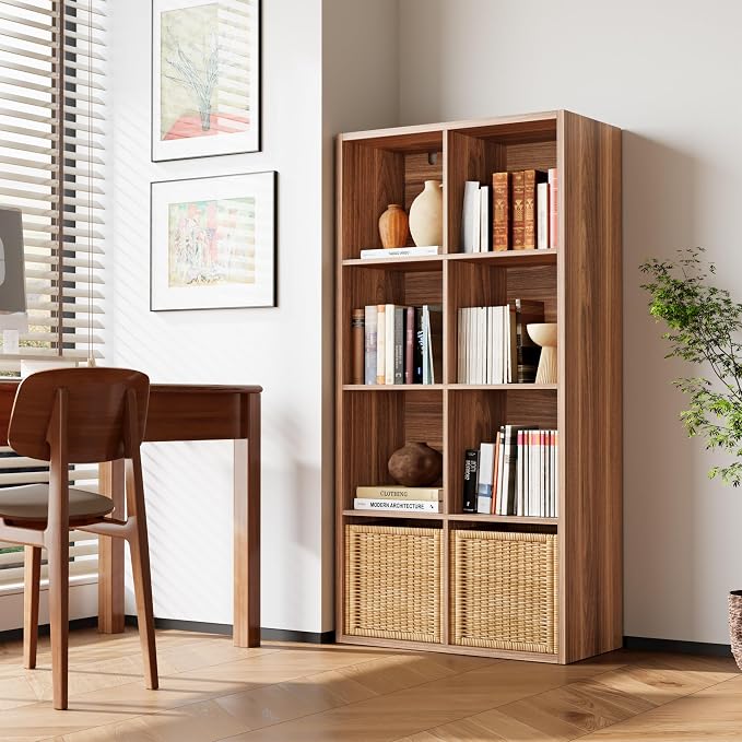 IRONCK Bookshelf, 8-Cube Storage Cube Shelf Organizer, Extra Thick Frame - Image 2