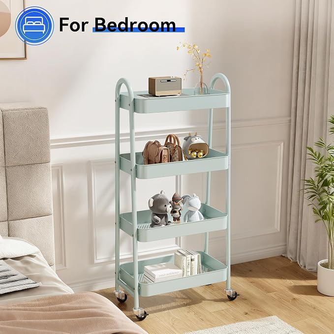 NEWBULIG 4-Tier Metal Rolling Cart - Image 7