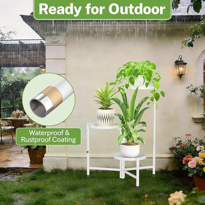 iDavosic.ly 3 Tier Large Plant Stand Indoor, 10 Inch Wide Tall Corner Metal - Image 5