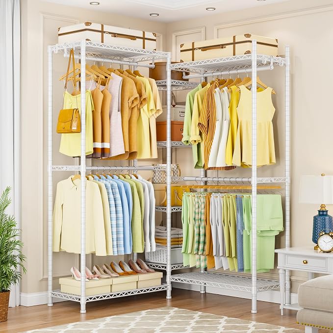 Ulif E4 Clothes Rack, Heavy-Duty Garment Rack, Metal Freestanding Clothing - Image 4