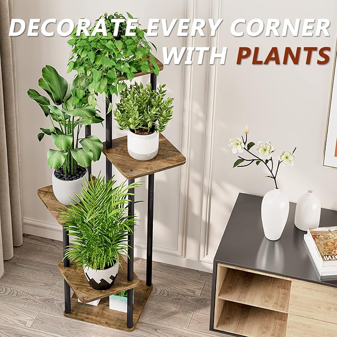 AZERPIAN Plant Stand 5 Tier Indoor Metal Flower Shelf - Image 6