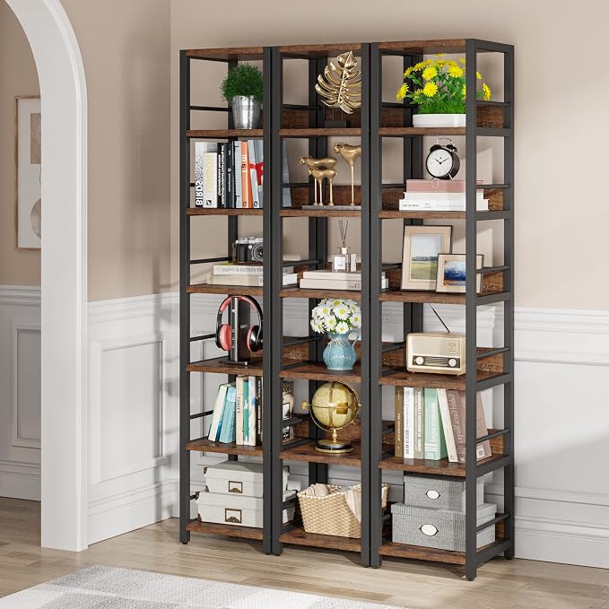 Tribesigns 6-Tier Corner Shelf, 75 Inch Tall Narrow Bookshelf Storage Rack - Image 7