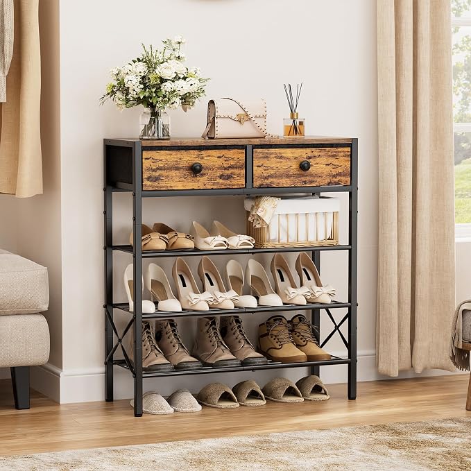 Shoe Rack for Entryway, 4 Tier Shoe Organizer - Image 4