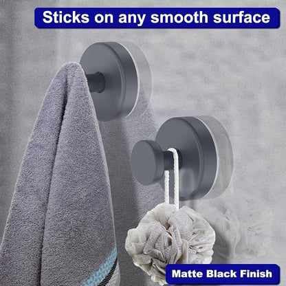 Bntuk Suction Cup Hooks for Shower, Removable Towel Hooks for Bathroom Window - Image 6