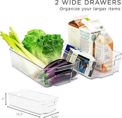 Sorbus Fridge Bins and Freezer Bins Refrigerator Organizer Stackable Food - Image 5