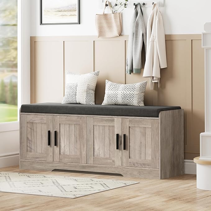 Homleke 2-Tier Storage Bench, Shoe Bench by Homleke