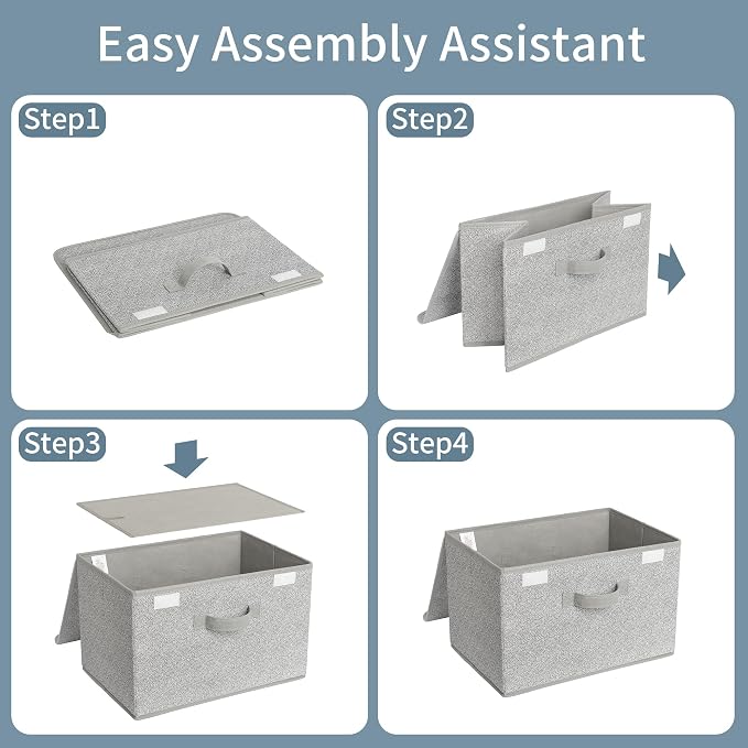 GRANNY SAYS Storage Boxes with Lids, Fabric Storage Bins, Keepsake Box - Image 8
