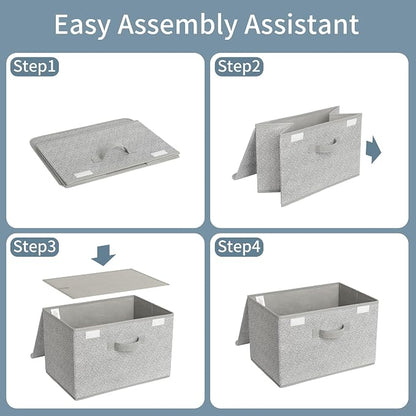 GRANNY SAYS Storage Boxes with Lids, Fabric Storage Bins, Keepsake Box - Image 8
