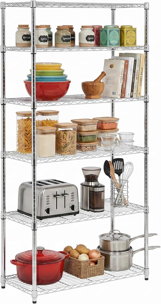 Honey-Can-Do 5-Tier Heavy Duty Adjustable Shelving Unit, 350-lb Per Shelf Metal by Honey-Can-Do