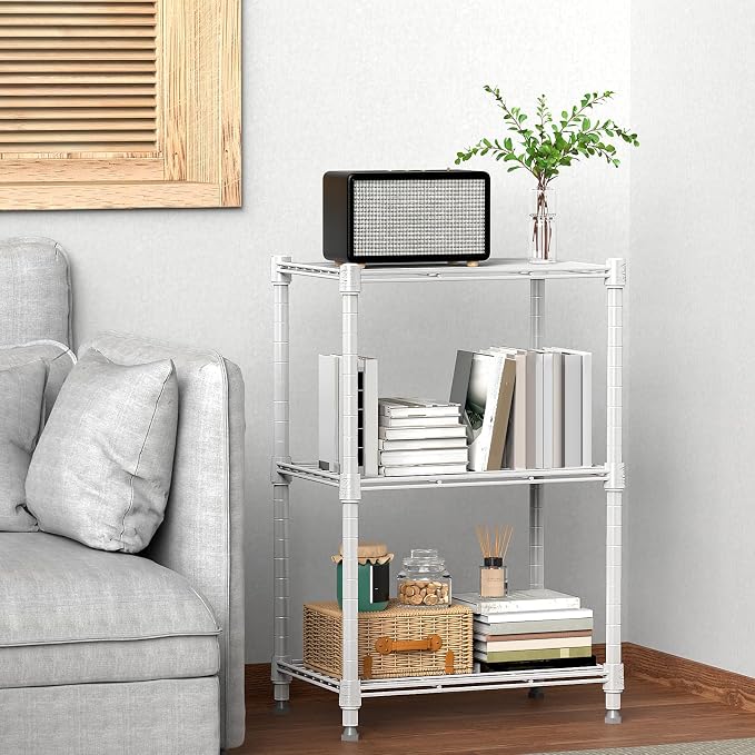 450 lbs Wire Storage Shelving 3-Tier Utility Shelving Unit Steel Organizer Wire - Image 2