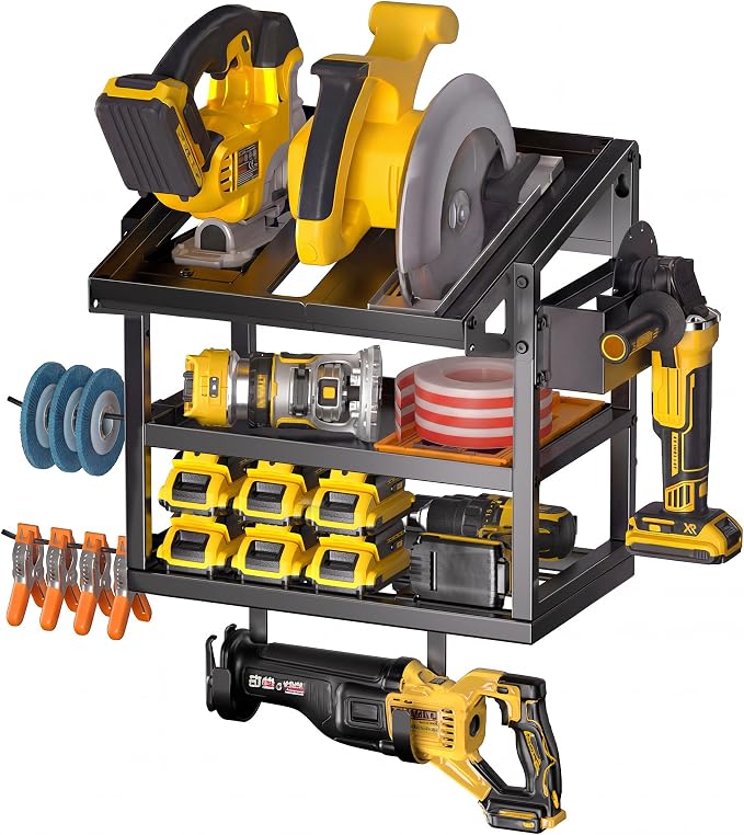 Heavy Duty Metal Circular Saw Holder Wall Mount by Amoowis