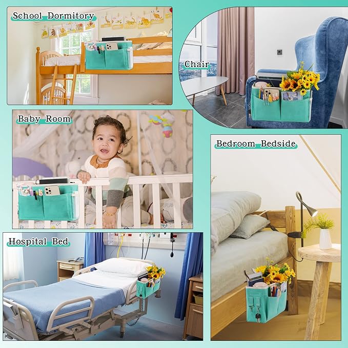 Bedside Caddy Bedside Storage Organizer Hanging Bunk Bed Dorm Room - Image 5