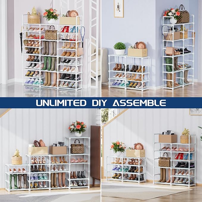 Mavivegue 9 Tiers Shoe Rack Tall Shoe Organizer Shoe Storage 50-55 Pairs - Image 3