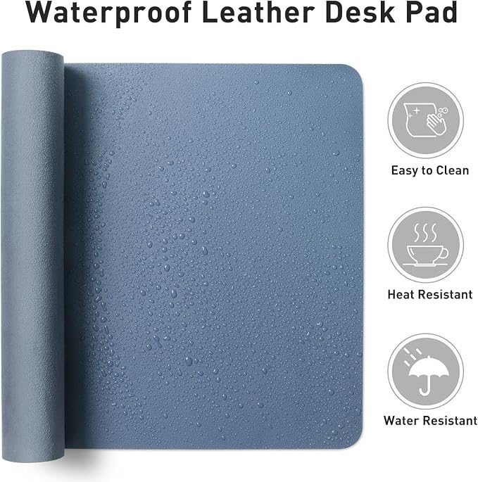Aothia Leather Desk Pad Protector, Office Mat, Large Mouse Pad, Non-Slip PU - Image 6