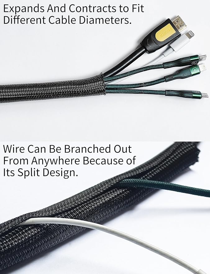 Cable Management Split Wire Loom Sleeve - Image 5