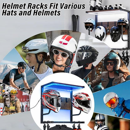 Motorcycle Helmet Rack Wall Mount - Image 3