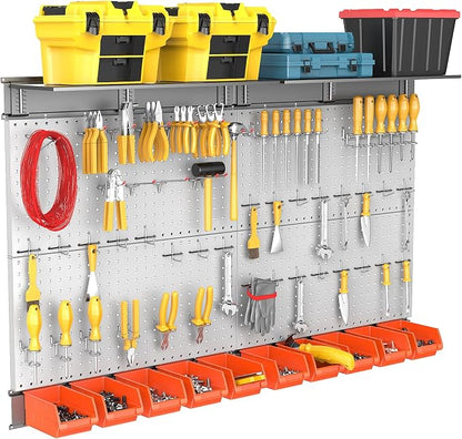 TORACK Metal Pegboard with Peg Board Hooks, Tools Storage Pegboard with - Image 7