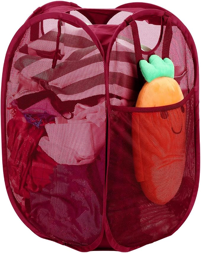 Strong Mesh Pop-up Laundry Hamper, Quality Laundry Basket by HOUSEAGAIN