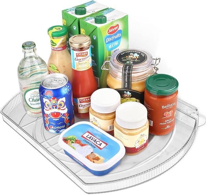 FIRJOY Lazy Susan Turntable for Refrigerator, Square Turntable Organizer for by FIRJOY