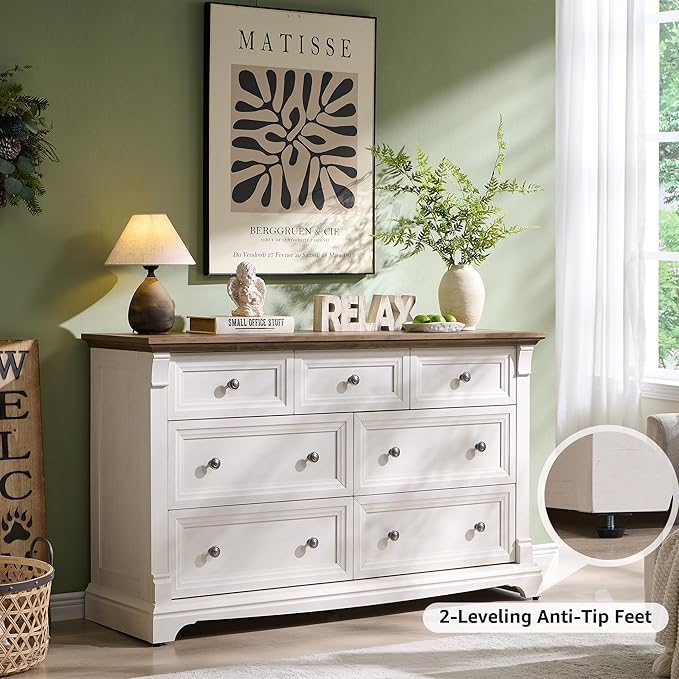 T4TREAM Farmhouse 7 Drawers Dresser - Image 3