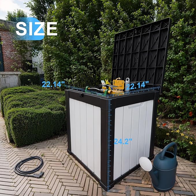 50 Gallon Deck Box, Resin Outdoor Storage Box - Image 2